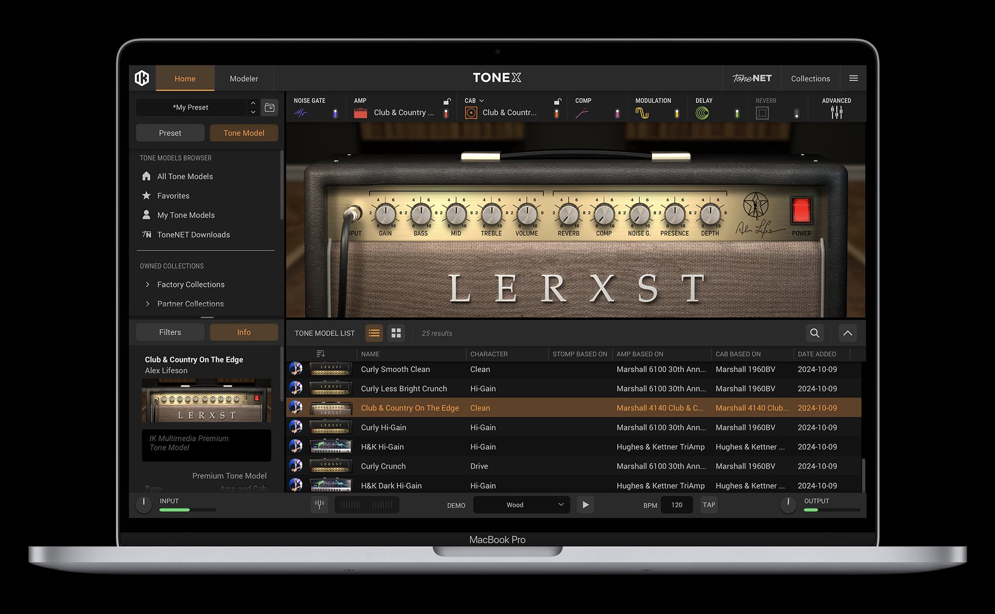 TONEX Signature Collections GUI
