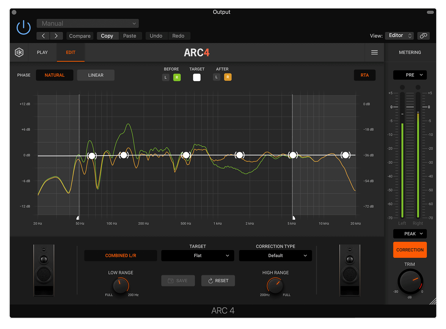 ARC plugin adjustable correction range