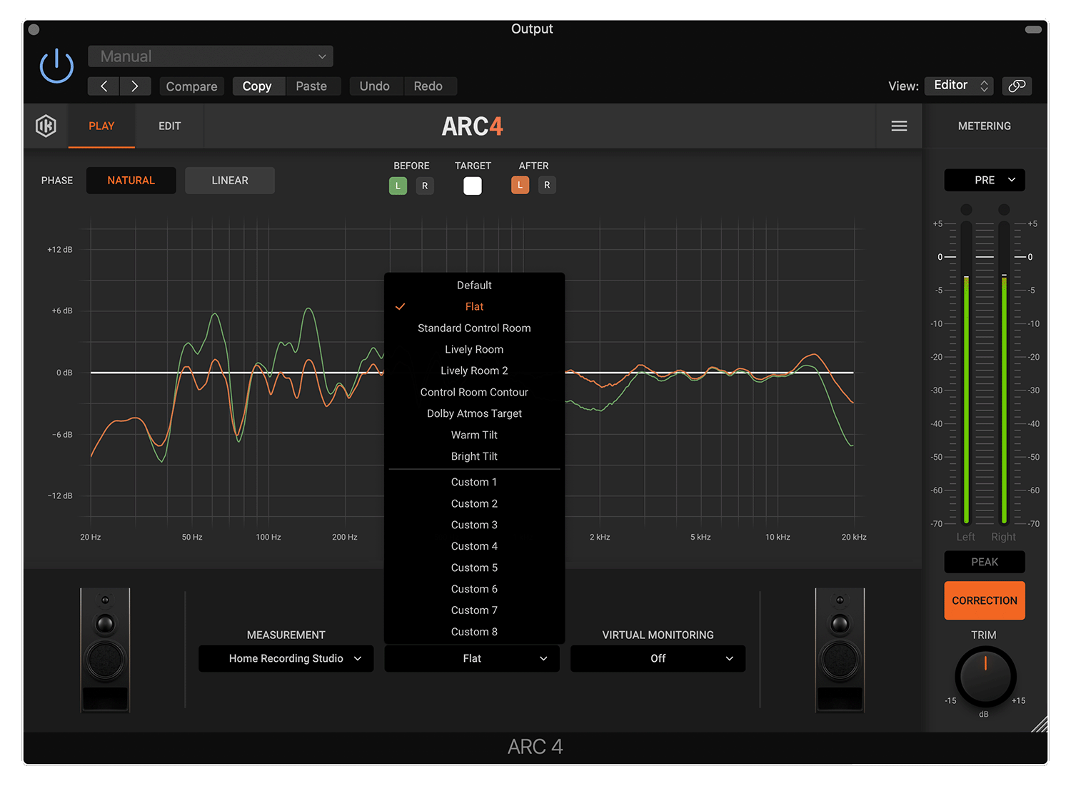 ARC plugin target curves